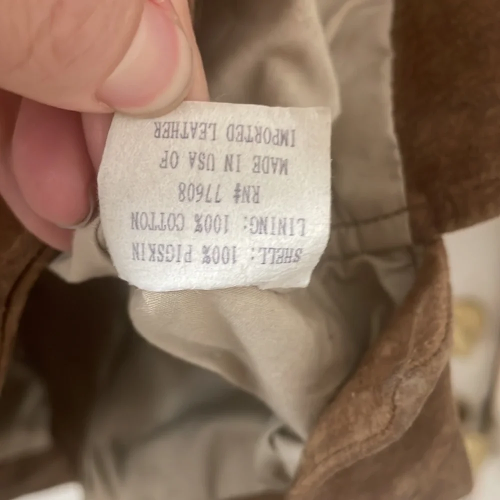 The J. Peterman Company Lexington Kentucky Brown Suede Leather Vest Size M